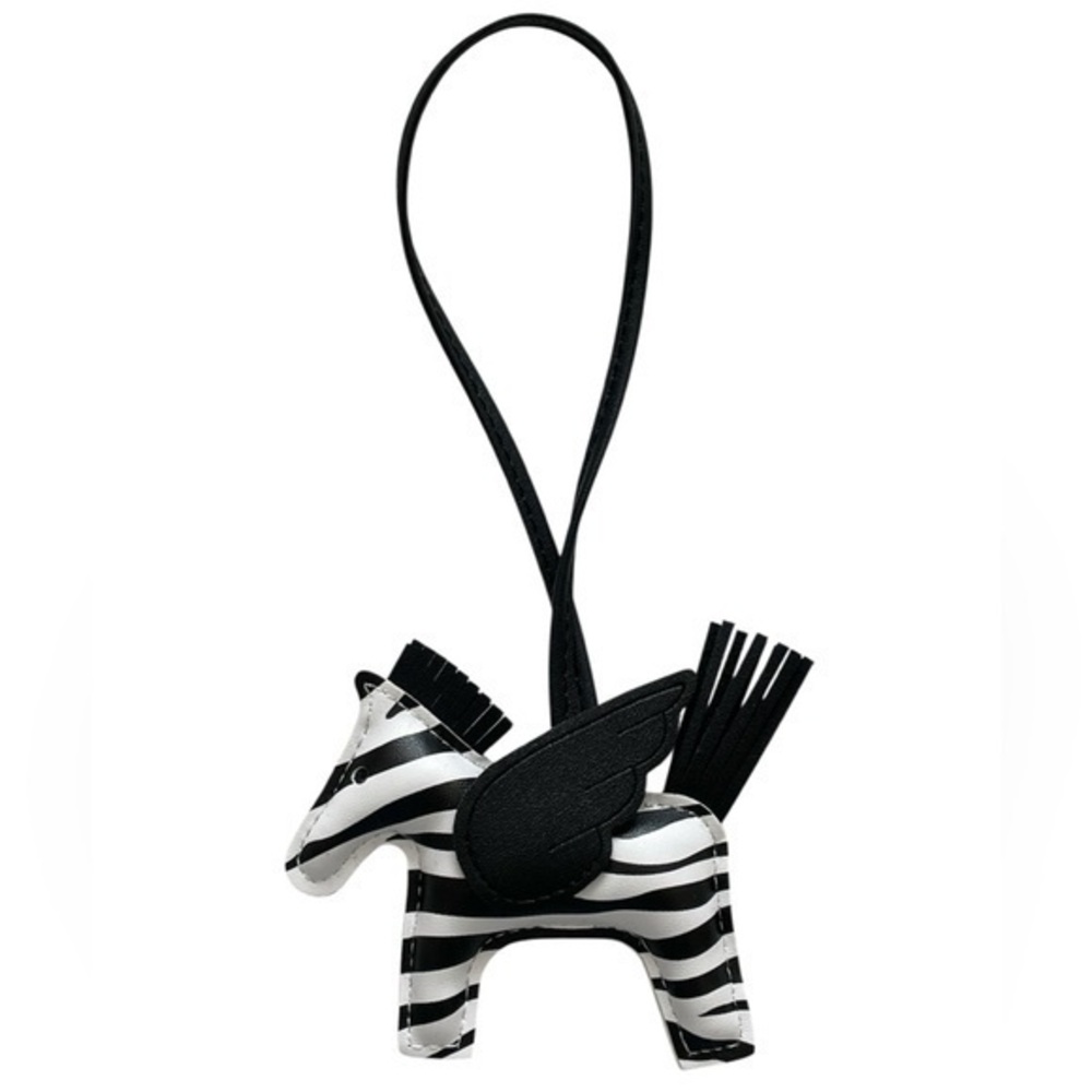 Zebra Striped Horse-Shaped Bag Charm